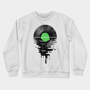 Cool Music Vinyl Retro Vintage Green Crewneck Sweatshirt